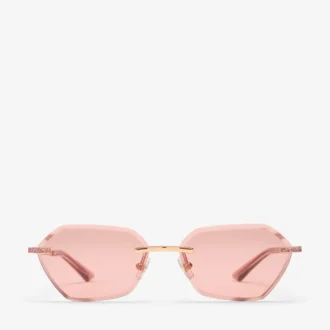 Abby – Sonnenbrille in Rosa mit geometrischer Silhouette