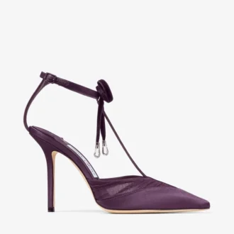 Afia Mesh 100 Winter Bloom Pumps aus Satin und gerafftem Tüll