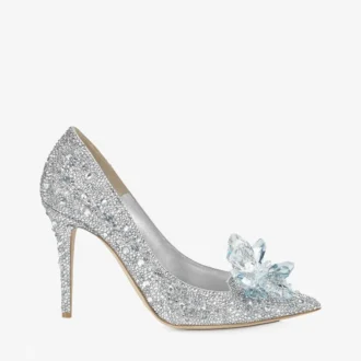 Alia Pumps mit spitzer Zehenpartie und Kristallbesatz