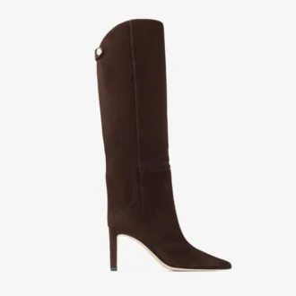 Alizze Knee Boot 85 Kniestiefel aus schokoladenbraunem Wildleder