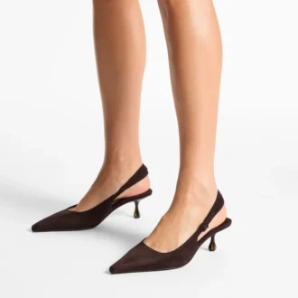 Amel 50 Pumps aus schokoladenbraunem Wildleder