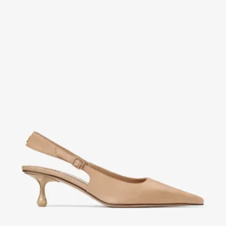 Amel 50 Slingbacks aus Chai-Wildleder