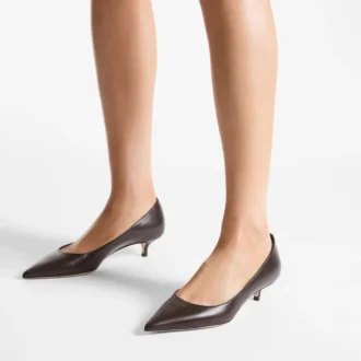 Amelia 35 Pumps aus schokoladenbraunem Kalbsleder