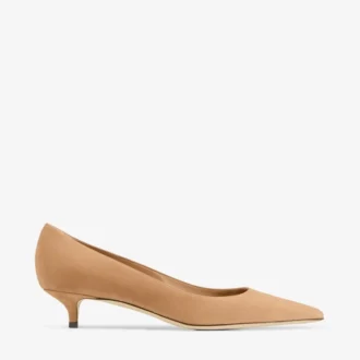 Amelia 35 Pumps aus toffeefarbenem Wildleder