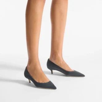 Amelia Pumps aus graphitfarbenem Wildleder