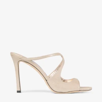 Anise 95 Mules aus goldfarbenem Metallic-Leder