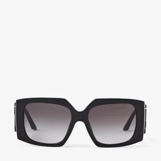 Ariana Sonnenbrille mit schwarzem, quadratischem Rahmen