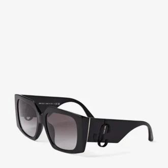 Ariana Sonnenbrille mit schwarzem, quadratischem Rahmen