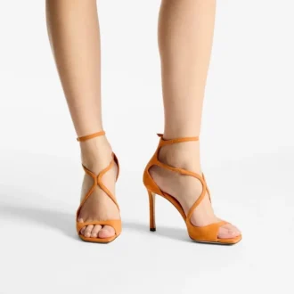 Azia 95 Sandalen aus Wildleder in Sunset Orange