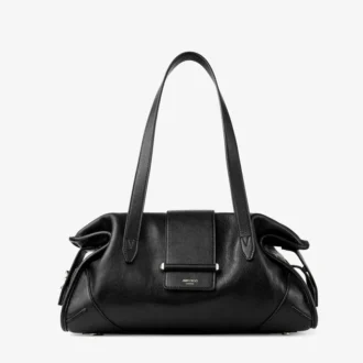 Bar Holdall Medium – Schwarze Reisetasche aus Biker-Leder