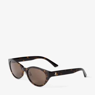 Benna – Ovale Sonnenbrille aus havannafarbenem und dunkelbraunem Acetat