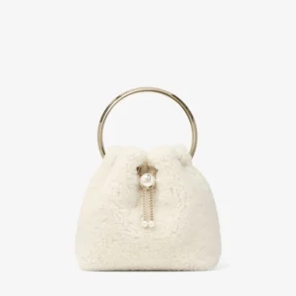 Bon Bon Natural Beuteltasche mit Metallgriff