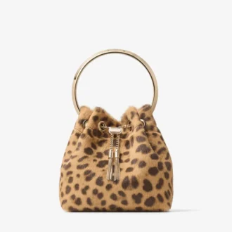 Bon Bon Tasche aus Ponyfell mit natürlichem Leopardenmuster
