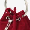 Bon Bon-Tasche aus rubinrotem Samt