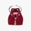 Bon Bon-Tasche aus rubinrotem Samt