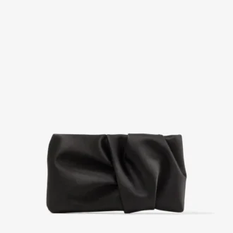 Bonny Clutch – Schwarze Satin-Clutch