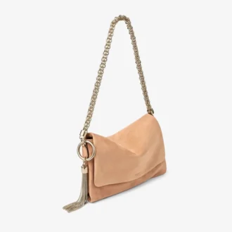 Callie Flap Toffee-Wildleder-Umhängetasche