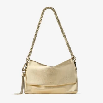 Callie-Umhängetasche aus goldmetallischem Leder