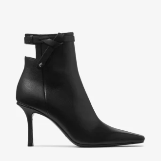 Camie Stiefeletten 85 Schwarze Stiefeletten aus glänzendem Ziegenleder