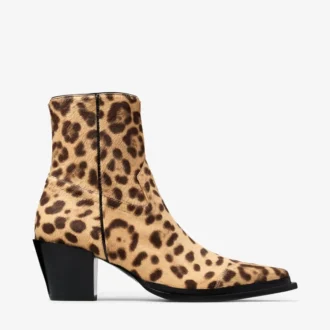 Cece-Stiefeletten 60 Stiefeletten aus Ponyfell mit natürlichem Leopardenmuster