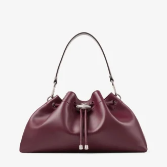 Cinch Medium Granatfarbene Leder-Umhängetasche