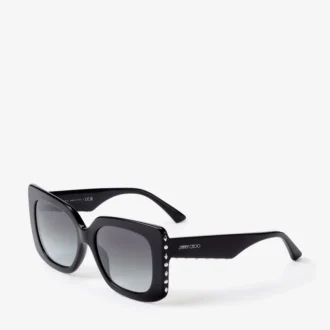 Delphie Sonnenbrille mit schwarzem Schmetterlingsrahmen