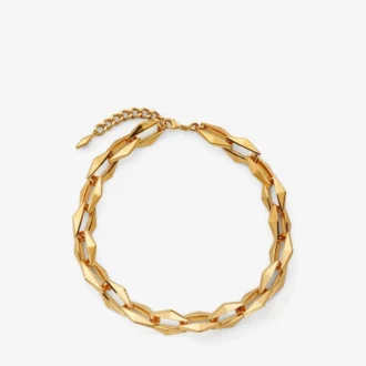 Diamantkette Diamantkette mit Goldfinish