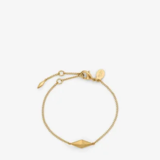 Diamond-Armband in feiner Kette, goldfarben