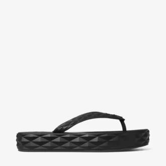 Diamond Flip-Flops aus schwarzem Gummi