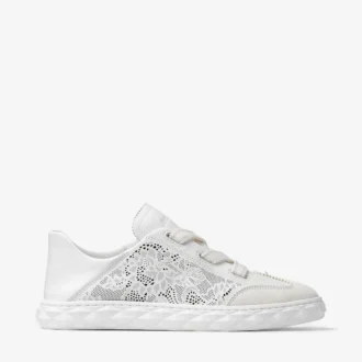 Diamond Light Flex F Low-Top-Sneaker aus weißem Ledermix und perforiertem Leder mit Schnürung