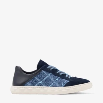 Diamond Light Flex F Marine Sneaker aus Ledermix und Crosshatch-Denim