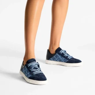 Diamond Light Flex F Marine Sneaker aus Ledermix und Crosshatch-Denim