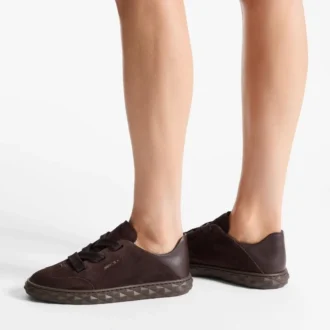 Diamond Light Flex F Sneakers aus schokoladenbraunem Wildleder und Leder