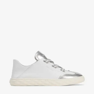 Diamond Light Flex F Sneakers aus silbermetallischem Nappaleder