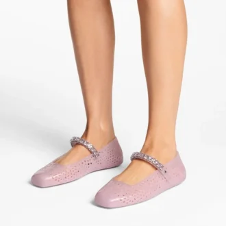 Die Jelly Cotton Candy Jelly Ballerinas mit Kristallverzierung