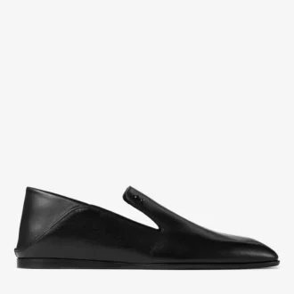 Eliot Slipper Herren-Slipper aus schwarzem Vintage-Leder