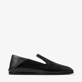 Eliot Slipper Schwarze Vintage-Lederpantoffeln