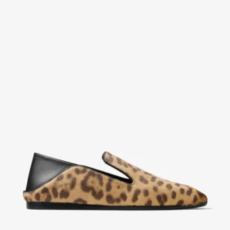 Eliot Slipper – Slipper aus Ponyleder mit natürlichem Leopardenmuster