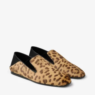 Eliot Slipper – Slipper aus Ponyleder mit natürlichem Leopardenmuster