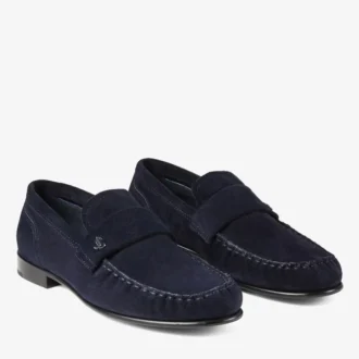 Ellis Loafer F Loafer aus marineblauem Wildleder