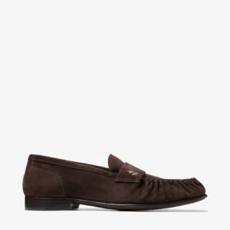 Ellis Loafer F Loafer aus schokoladenbraunem Wildleder