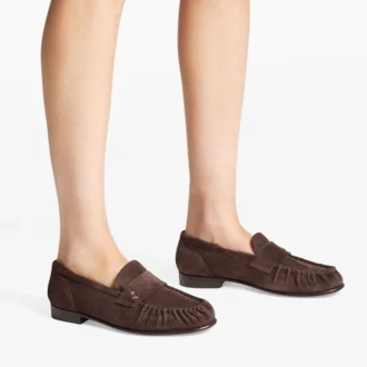 Ellis Loafer F Loafer aus schokoladenbraunem Wildleder