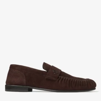 Ellis Loafer M Loafer aus schokoladenbraunem Veloursleder