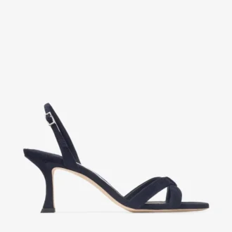 Elsy 70 Marineblaue Wildleder-Slingbacks