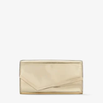Emmie Clutch aus goldfarbenem Spiegelstoff