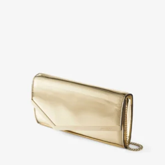 Emmie Clutch aus goldfarbenem Spiegelstoff