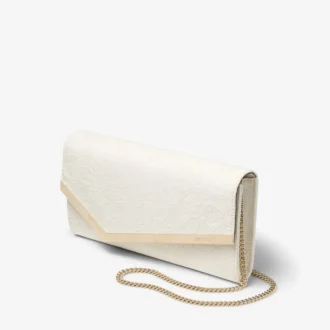 Emmie Ivory jimmy choo Lace Clutch Tasche