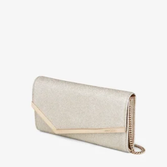 Emmie Platin-Eis-Glitzer-Clutch