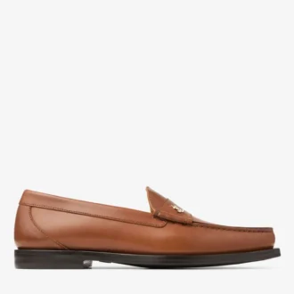 Ethan Loafer – Loafer aus matt gebürstetem Leder in Hellbraun