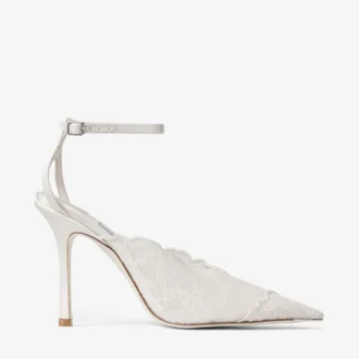 Faiz 100 Elfenbein Jimmy Choo Spitzenpumps